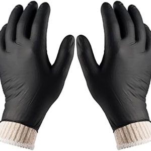 BBQ Gloves 4 Cotton Glove Liners and 100 Disposable Gloves Washable Cotton Liners Powder Latex Free Nitrile Gloves