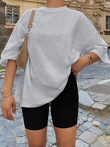 Trendy Queen Womens Oversized Summer T Shirts Plus Size Spring Cute Casual Tops Short Sleeves Fashion Workout Clothes - Image 4