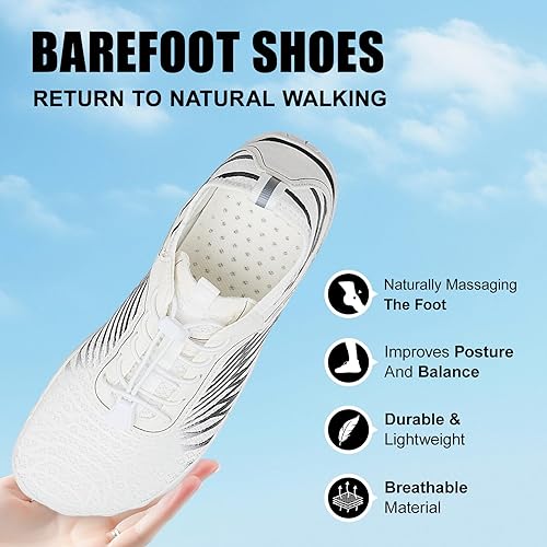Hike Barefoot Shoes for Women Men Breathable & Non-Slip Athletic Footwear Wide Toe Water Shoes,Designed for Walking,Running&Swimming - Image 3